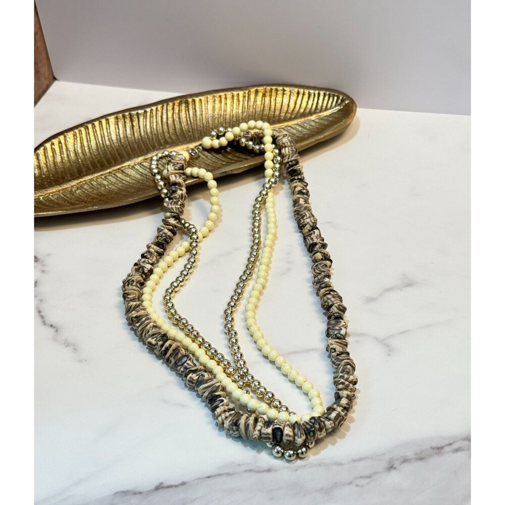 Vintage 80s Rosecraft Multistrand Necklace